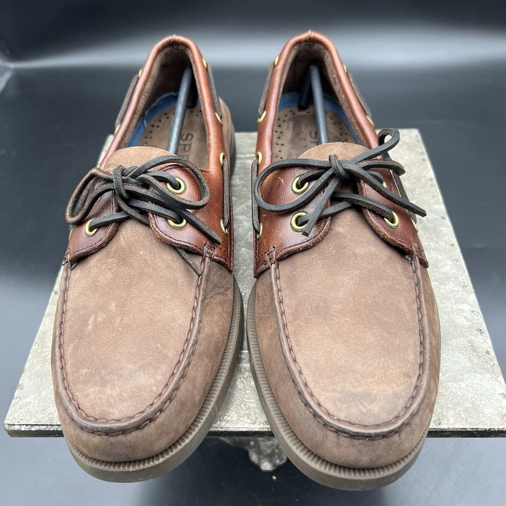 Sperry Top-Sider Authentic Original 2-Eye Boat Shoes Men's Size 9.5 Brown